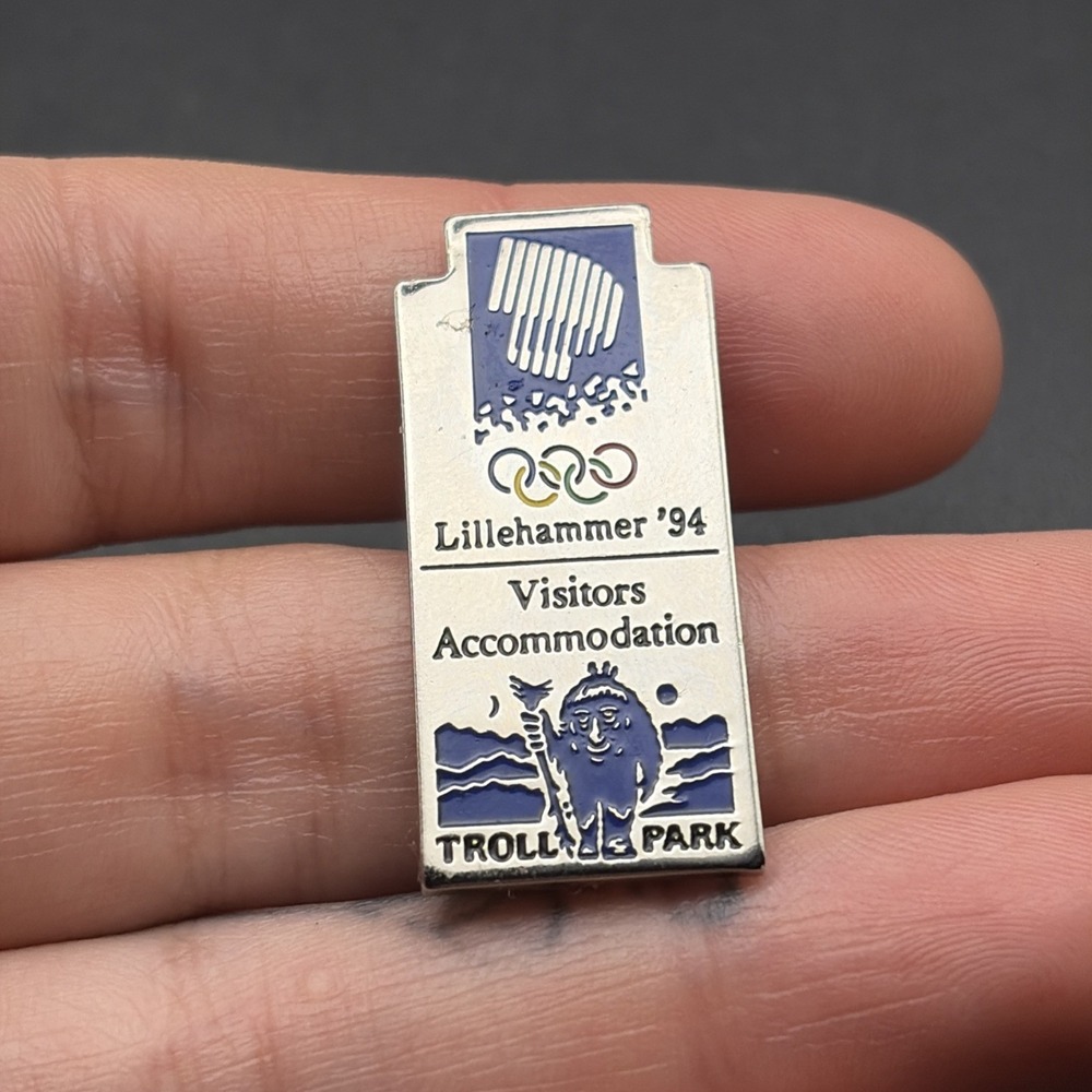 1994 Lillehammer Winter Olympics Visitors Accommodation Troll Park Lapel Hat Pin